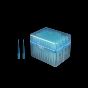 Picture of 1000 μl Universal Pipette Tips, Blue, Racked, Sterile, 1000/box 303216