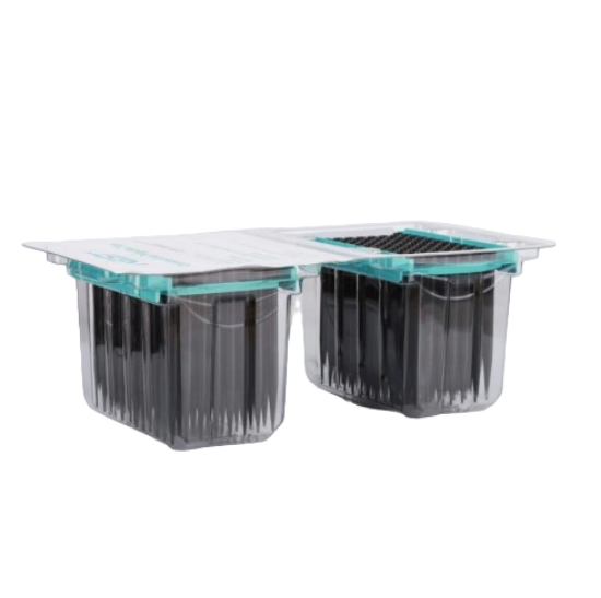 Picture of 1000 μl Automation Filter Tips for T-brand, Conductive, Black, Sterile, Blister Packed 96*2/pk, 2304/cs 332212