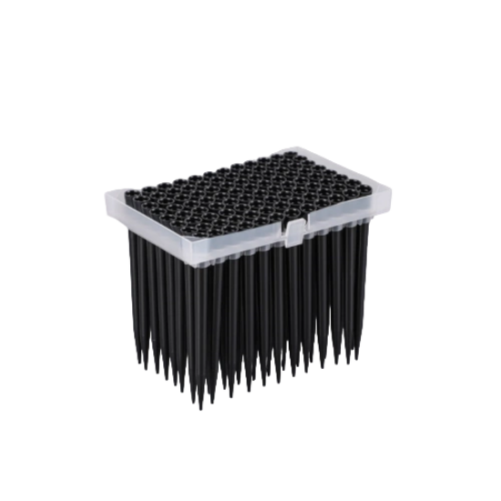 Picture of 1000 μl Robotic Filter Tiprs for Hamilton, Black,Conductive, Sterile, Blister Packed,  96/pk, 2304/cs 345212