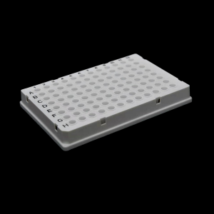 Picture of 0.1 mL 96 Well PCR Plate, Full Skirt,White, H1 Notch, 5/bag, 25/pk 402511