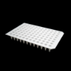 Picture of 100 ul 96 Well PCR Plates, No Skirt, Roche, A12/H12 Notch, White, 10/pk 402812