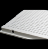 Picture of 40 ul 384 Well PCR Plates, Semi Skirt, Compatible with Roche Machine, White Frame, A24 Notch,  White, 10/pk 409013