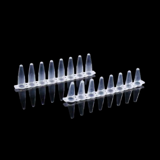 Picture of 0.1 mL PCR 8-strip Tubes, Clear, Non-sterile, 125/pk 403102