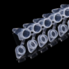 Picture of 0.2 mL PCR 8-strip Tubes, With Flat caps, Clear, 12/bag,120/pk 404001