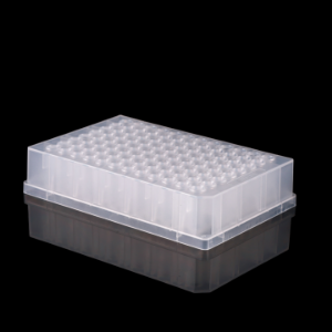 Picture of 0.5 mL 96 Well Deep Well Plate, V-Bottom,  Round Well , Sterile, 10/pk, 50/cs 501601