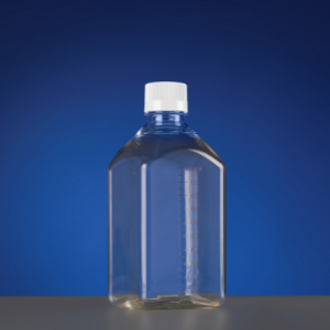 Picture of 1000 mL Square Shape Bottle, PET, Sterile, 4/pk, 12/cs 334001