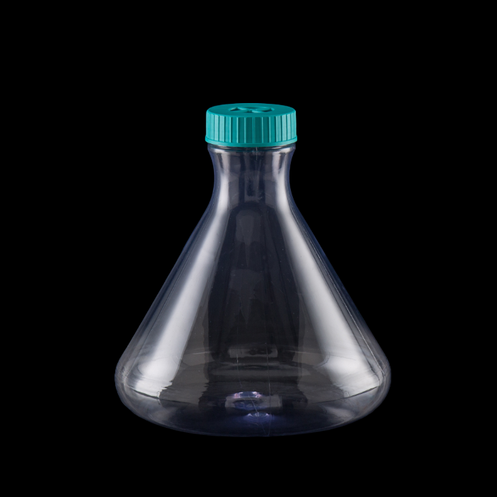 3 Liter Erlenmeyer Flask, PC, Seal Cap, Sterile, 1/pk, 4/cs 786001