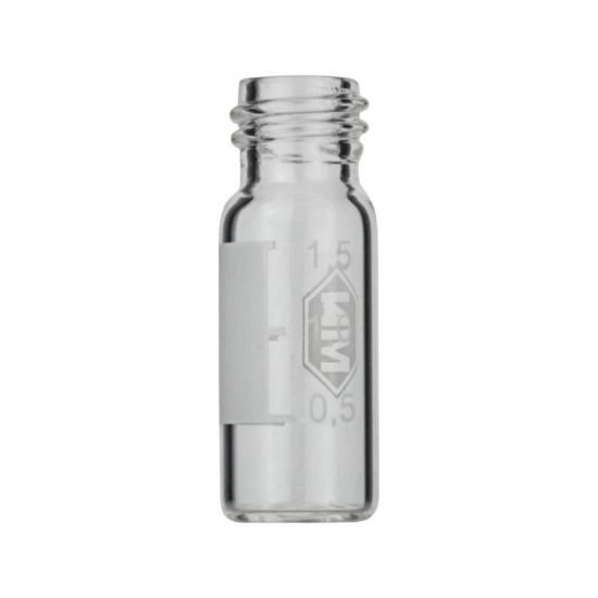 Picture of Screw neck vial, N 10, 11.6x32.0 mm, 1.5 mL, flat bottom, clear  702011MN