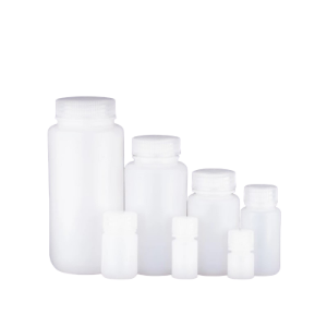 Picture of 8 mL Round HDPE Storage Bottle, Natural White, HDPE, Wide Mouth, Sterile, 20/pk, 400/cs 335101