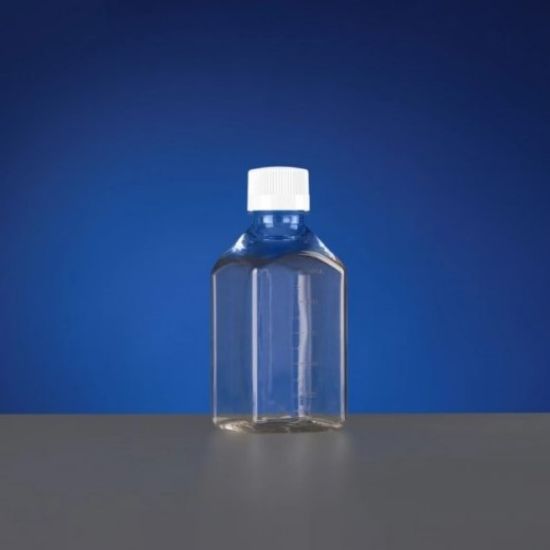 Picture of 500 mL Square Shape Bottle, PET, Sterile, 8/pk, 24/cs 333001