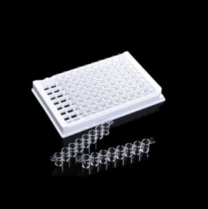 Picture of 96 Well ELISA Plate, 8-Well, Detachable,High Binding, Clear, Sterile , pk50, 504201