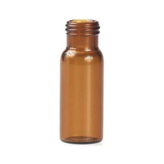 Picture of 2mL Amber Glass 12x32mm Flat Base 9-425 Screw Thread Vial with Label. Silanization 100pcs/pk, MSV945Z