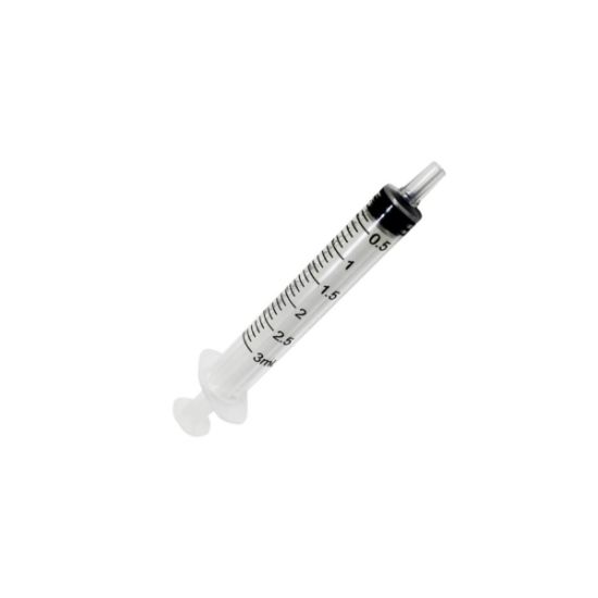 Picture of 3ml Luer Slip, Non-Sterile, 3 Piece Disposble Syringe, Case 6000, MSS3P03LSNS-6000