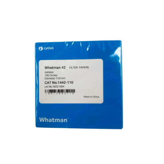 Picture of Grade 42 Ashless Filter Paper for Instrumental Analysis, 110 mm circle (100 pcs) 1442-110