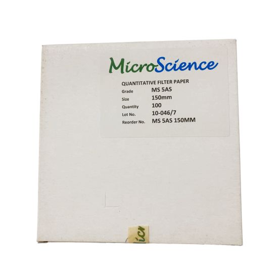Picture of Quantitative Filter Paper 5AS 150mm Ashless slow flow Box100  MS 5AS 150mm