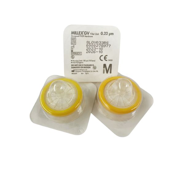 Picture of 33mm Millex®-GV Filter Unit (Sterile) PVDF 0.22 μm, Sterile, pk50, SLGV033RS
