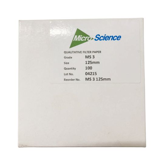 Picture of Qualitative Filter Paper MS3 125mm Box100 MS 3 125mm