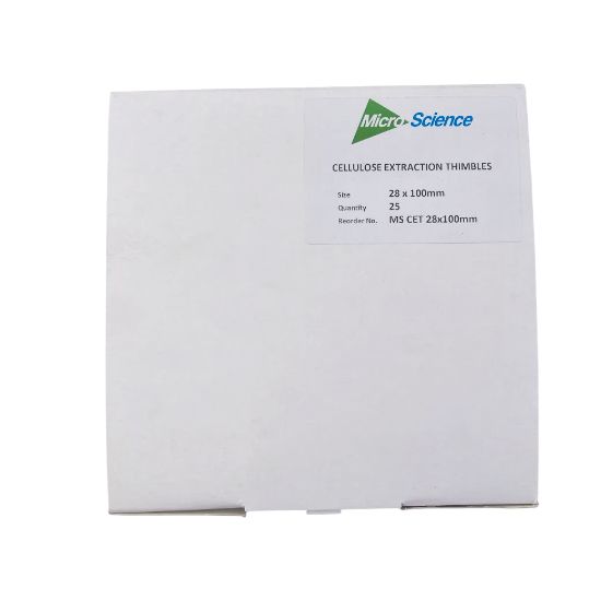 Picture of Cellulose Extraction Thimble Filters 28x100mm, MS CET28X100mm