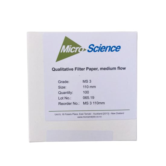 Picture of Qualitative Filter Paper MS3 110mm Box100 MS 3 110mm