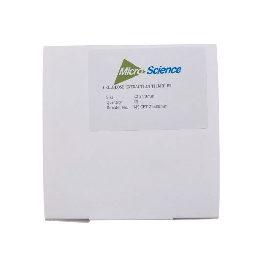 Picture of Cellulose Extraction Thimble Filters 22x80mm, BX25, MS CET22x80mm