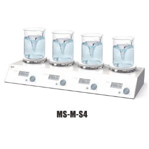 Picture of MS-M-S4, 4-Channel Digital Magnetic Stirrer, Aluminum cover with ceramic coating, 8030271100