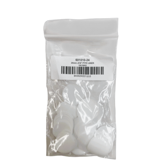 Picture of White PTFE Septa, 24mm, 0.010"   601010-24(100)