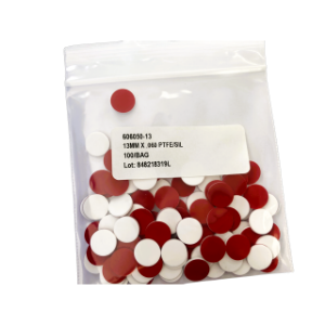 Picture of 13mm x 0.060" Red PTFE/Silicone Septa 606050-13(100)