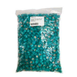 Picture of 13-425mm Green Ribbed Thermoset Solid Top Cap, PTFE/F217 Lined, Bulk Pack of 1000 B5360PH-13G