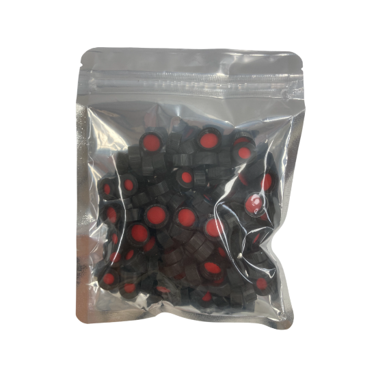 Picture of 9mm Black Screw thread Cap with PTFE/Sil/PTFE MSVC5396-09(100)