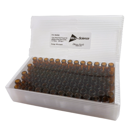Picture of 2ml Glass Amber vials with market spot box100, MSV945