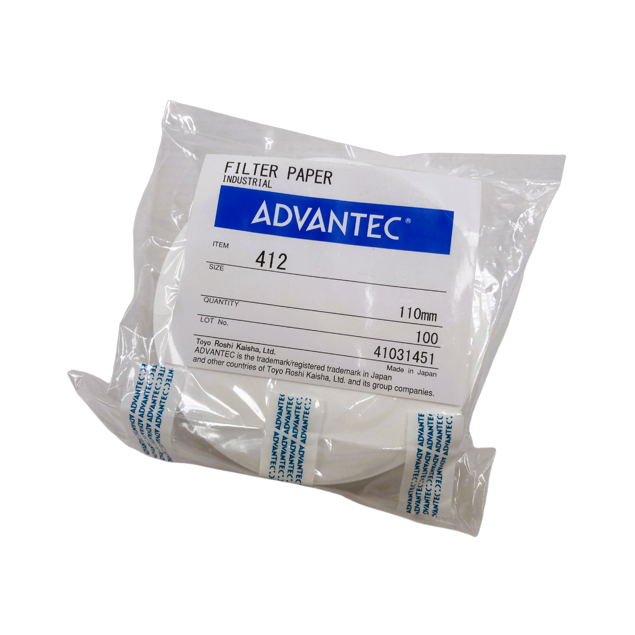 Advantec No.412 110mm Filter Paper No.412 110mm