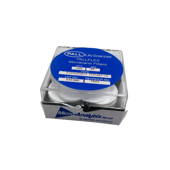 Picture of Tissuquartz Air Monitoring Filters - 25 mm Diameter Disc Filters, Filter Media Pure Quartz, no Binder, 100pk,  PL7200