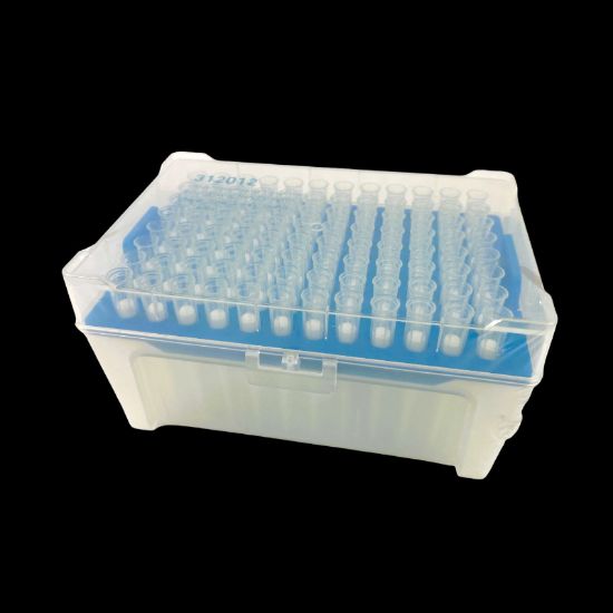 Picture of 200 μl Filter universal Pipette Tips, Clear, Racked, Sterile, 96/pk, 960/box 312012(960)