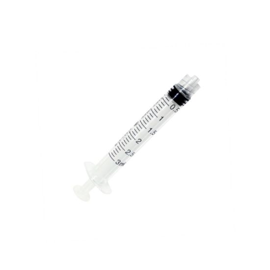 Picture of 3ml Luer Lock, Non-Sterile, 3 Piece Disposble Syringe, Case 4800, MSS3P03LLNS-4800