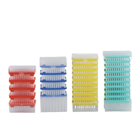 Picture of 200 uL Universal Tips, Clear Yellow, StackableRefill, Non-Sterile, Stacked Package, 9600 pcs/case,302081