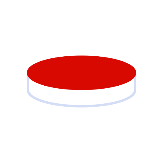 Picture of Septa N 8, Silicone/PTFE, White/red, 1.3 mm, 45° shore A 70248 