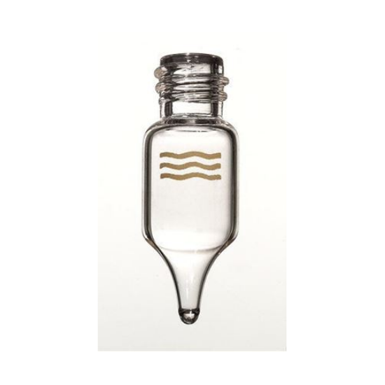 Picture of 1.1ml Screw Top Vial, Tapered, Clear, Gold Grade, 5x pk100, MS1.1STVG